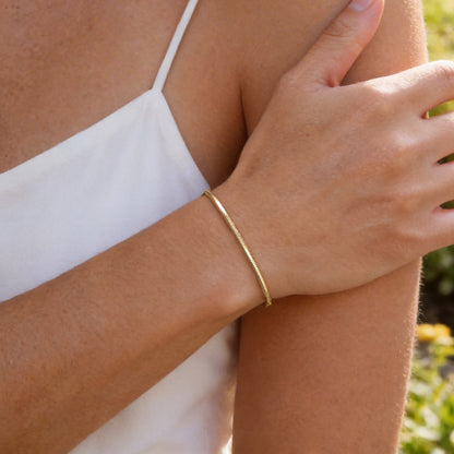 Ladies' Square Snake Chain Bracelet