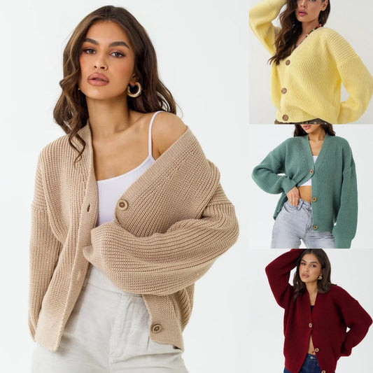 Macaron Cardigan Knit Sweater Women