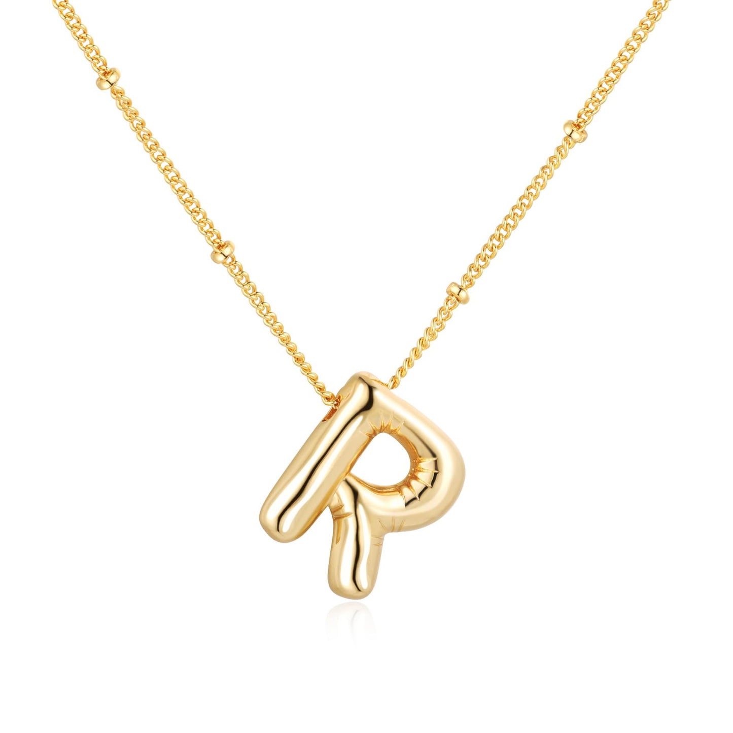 18K balloon letter silver bubble 26 English pendant ornaments