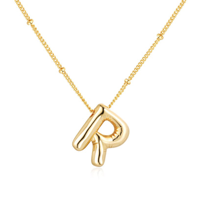18K balloon letter silver bubble 26 English pendant ornaments