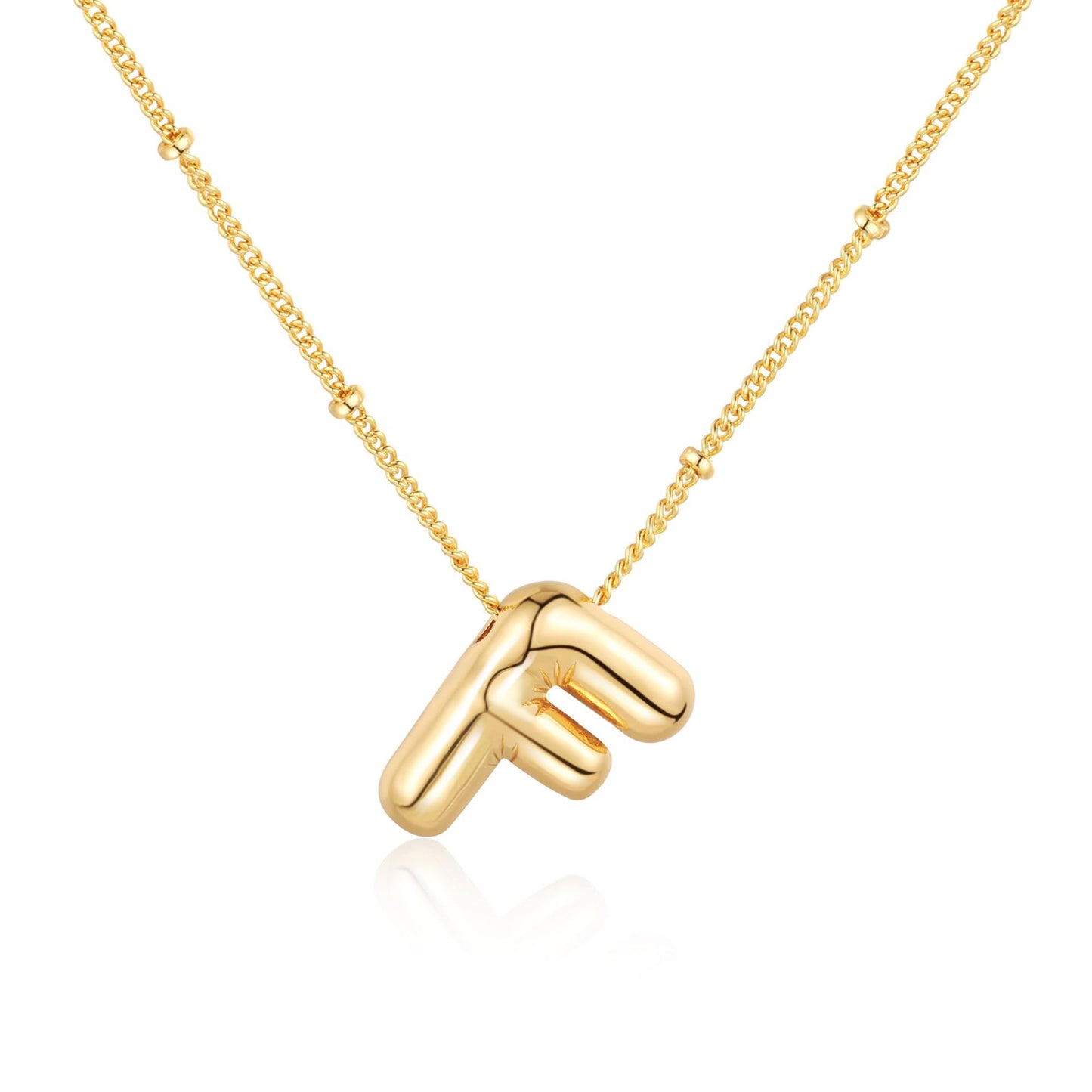 18K balloon letter silver bubble 26 English pendant ornaments