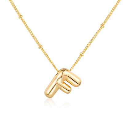 18K balloon letter silver bubble 26 English pendant ornaments