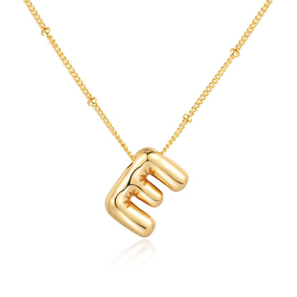 18K balloon letter silver bubble 26 English pendant ornaments