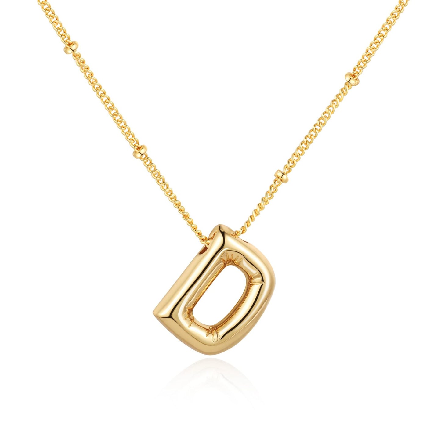 18K balloon letter silver bubble 26 English pendant ornaments