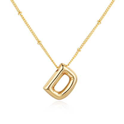 18K balloon letter silver bubble 26 English pendant ornaments