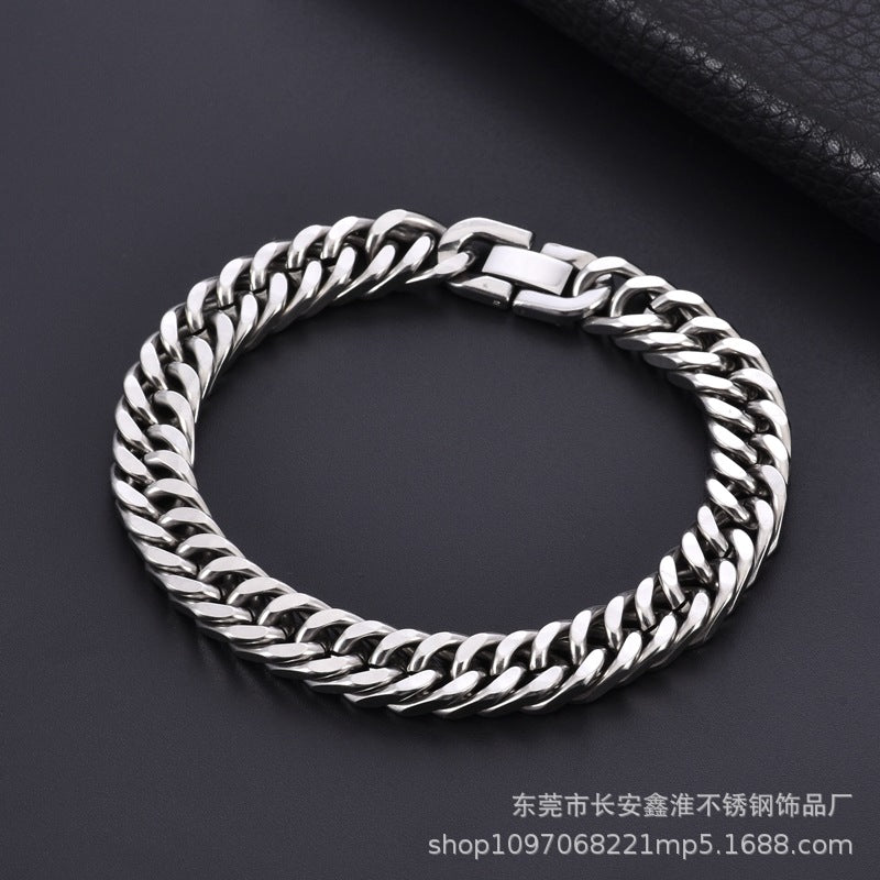 Fade-Resistant Cuban Street Couple Bracelet