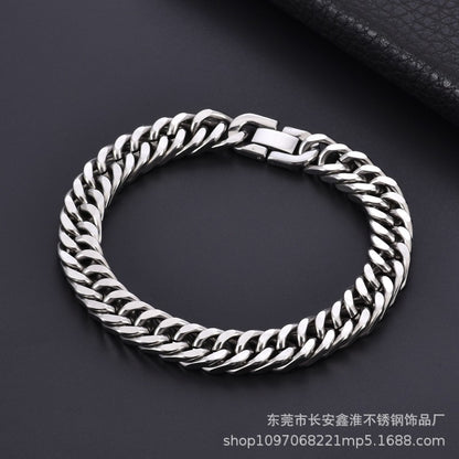Fade-Resistant Cuban Street Couple Bracelet
