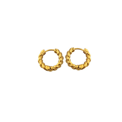 Twisted ring earrings, trendy twisted twist ear rings, design sense, all stud earrings, women's earrings