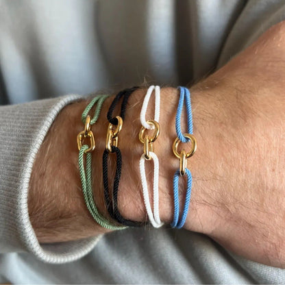 Adjustable Milan Rope Cross Wristband Bracelet