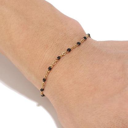 Bohemian Enamel Bead Chain Couple Bracelet