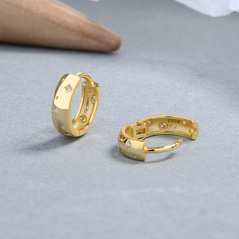 MOQ=1PC 925 Starburst Earrings for Women's Summer Design, trendy ear rings, and elegant earrings