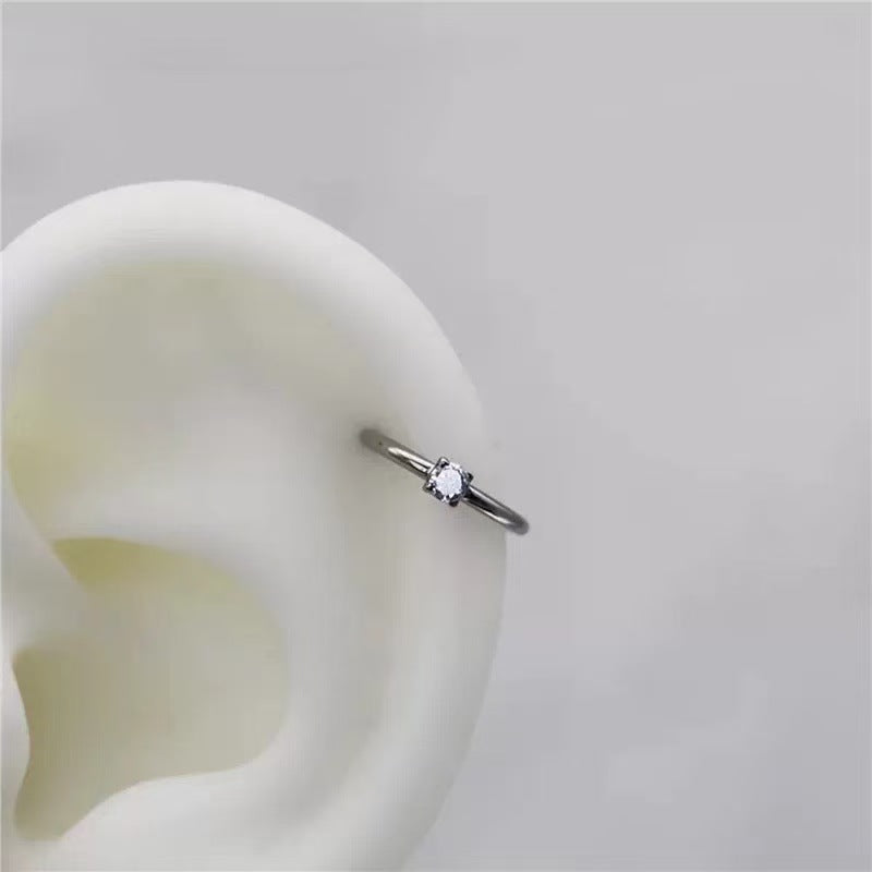 Minimalist style single-ear le women's 2026 high-end and exquisite earrings, cold style earrings