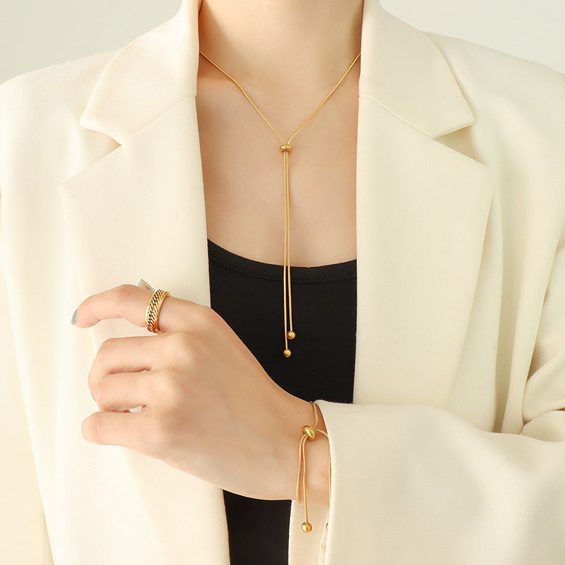 Women's chain 18K pull-out clasp trendy bracelet jewelry