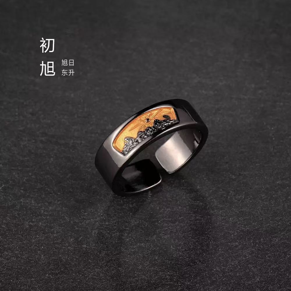 Mobius strip ring design for men's trendy and high-end style, index finger and women's couple rings