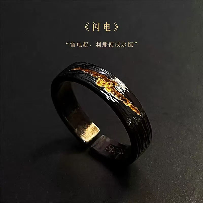 Mobius strip ring design for men's trendy and high-end style, index finger and women's couple rings