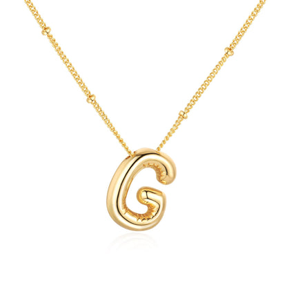 18K balloon letter silver bubble 26 English pendant ornaments