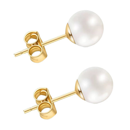 High-end earrings, pearl stud earrings, butterfly earplug style earrings