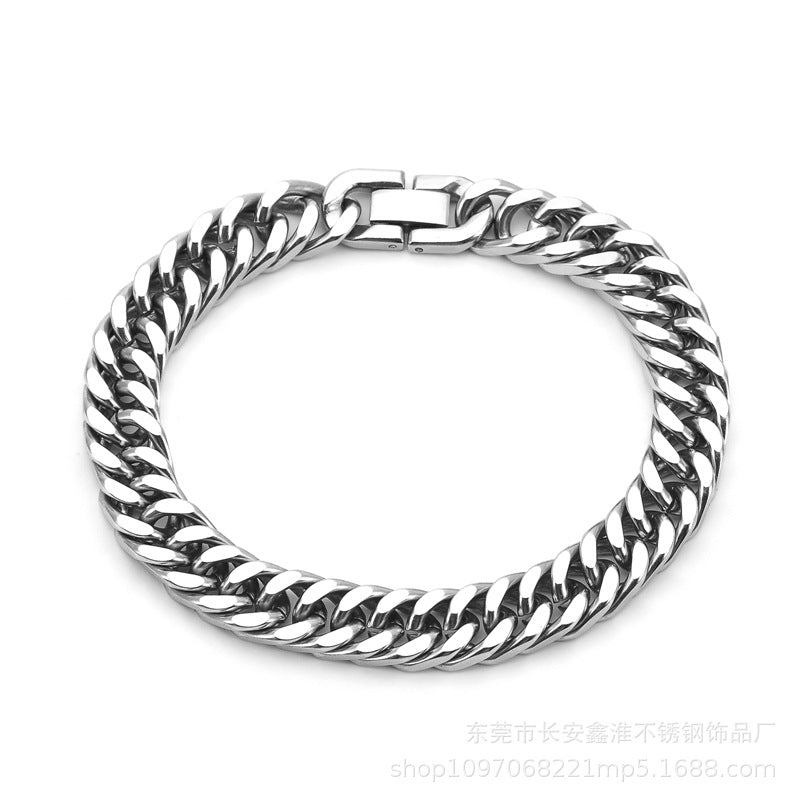 Fade-Resistant Cuban Street Couple Bracelet