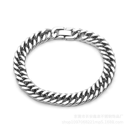 Fade-Resistant Cuban Street Couple Bracelet