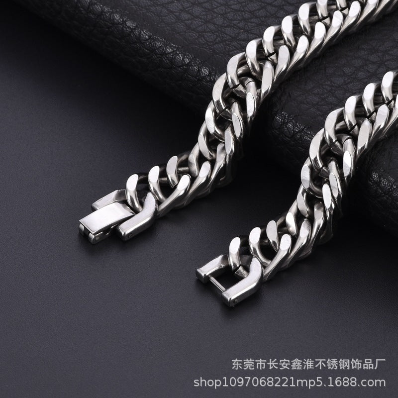 Fade-Resistant Cuban Street Couple Bracelet