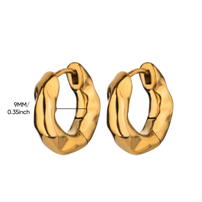 Trendy 18k earrings, high-end three-dimensional stud earrings and earrings