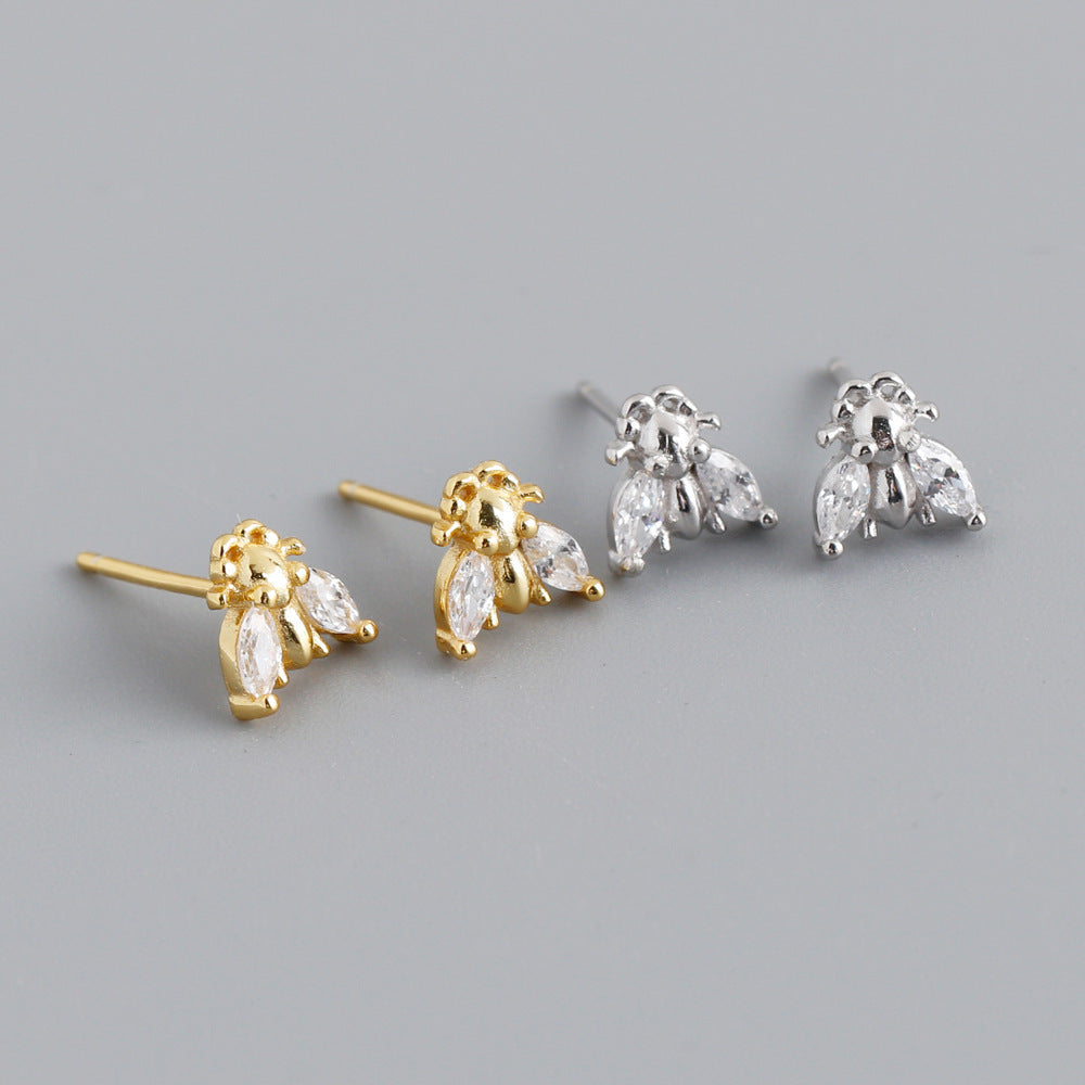 MOQ=2PCS  all ect-shaped s925 stud earrings, fresh and delicate earrings and earrings for women