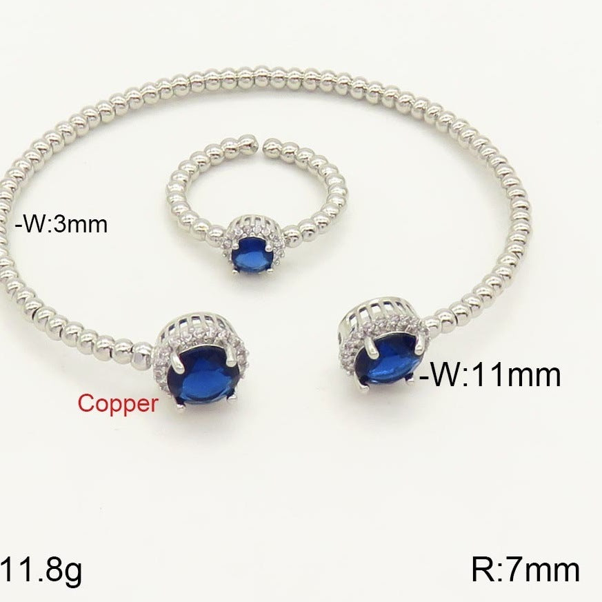 18K Micro-Inlaid Adjustable Colour Bracelet