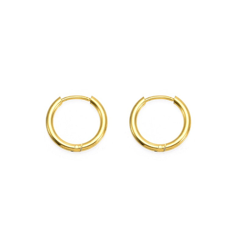 Circle ear loops, vacuum, versatile earrings, plain ring earrings