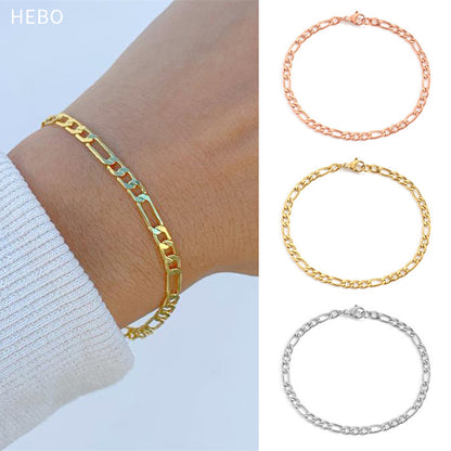 Figaro Chain Couple Bracelet