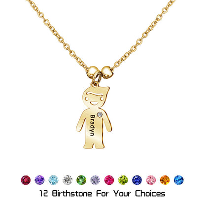 Thanksgiving engraved doll pendant, pendant and chain accessory