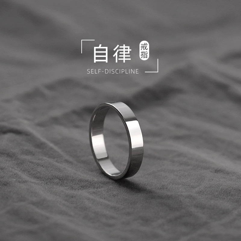 Mobius strip ring design for men's trendy and high-end style, index finger and women's couple rings