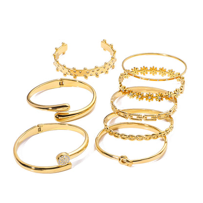 18K Gold-Plated Snap-On Bangle Bracelet
