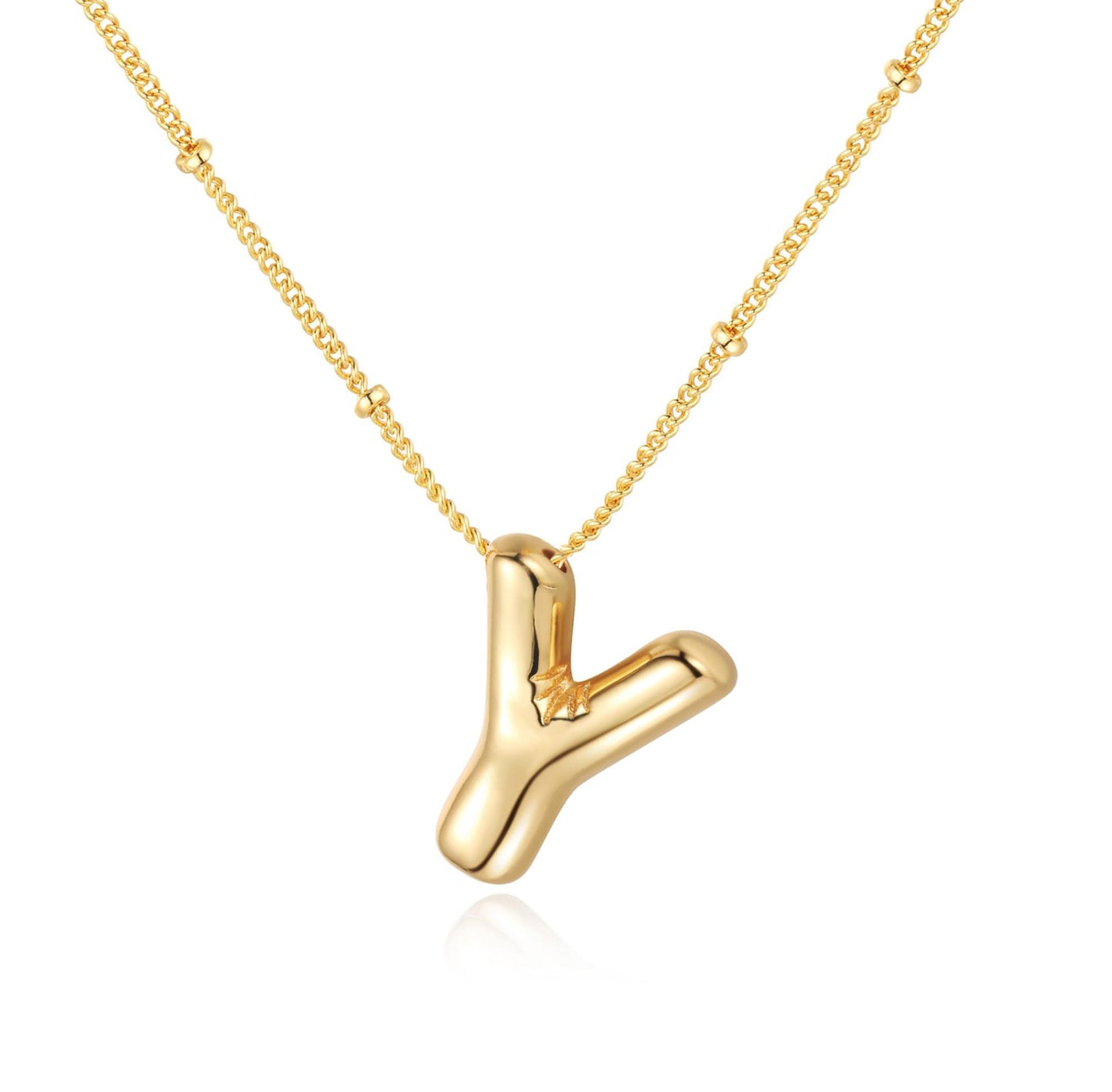 18K balloon letter silver bubble 26 English pendant ornaments