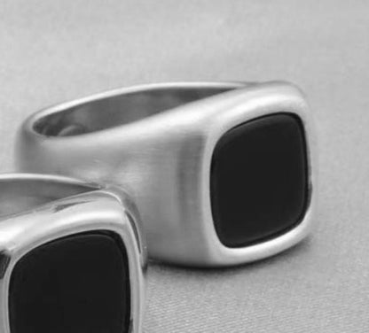 all square ring, black glass all ring, direct supply trend ring