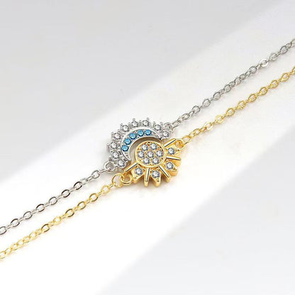 Sun & Moon Ring and Earring Jewellery Set