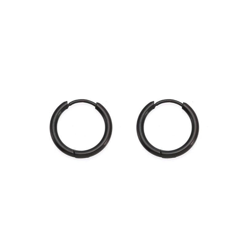 Circle ear loops, vacuum, versatile earrings, plain ring earrings