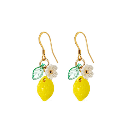 Flower pendant irregular women's earrings