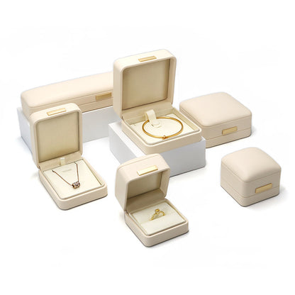 PU leather jewelry box, microfiber ring box, stud box, pendant box, jade bracelet box, bracelet box, long chain box