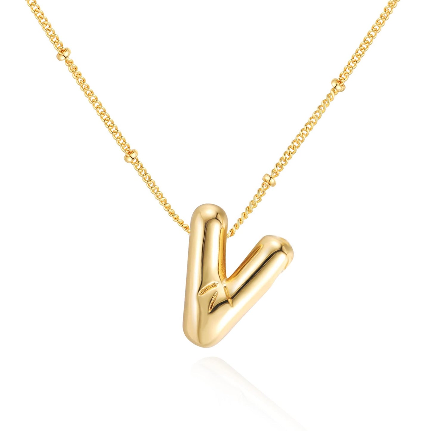 18K balloon letter silver bubble 26 English pendant ornaments
