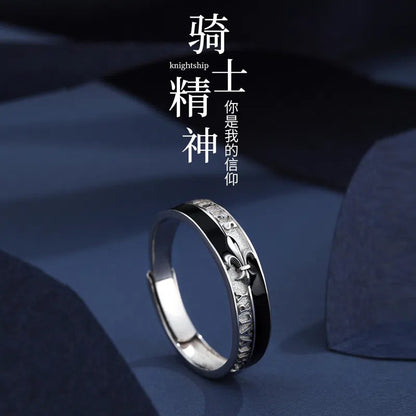 Mobius strip ring design for men's trendy and high-end style, index finger and women's couple rings