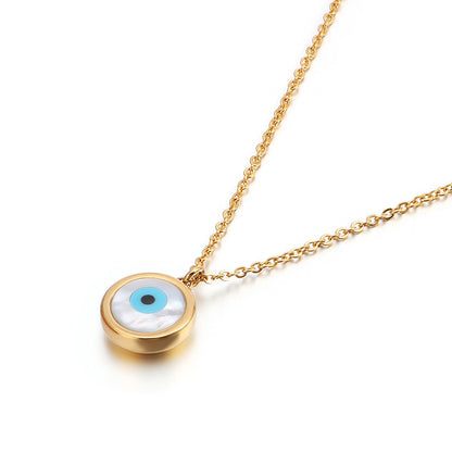 A trendy  version of a female 18k character with the devil's eye