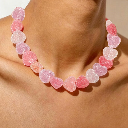 Dopamine colored candy heart accessories