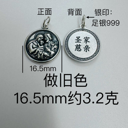 Fashionable pure silver pendant