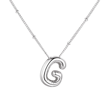 18K balloon letter silver bubble 26 English pendant ornaments