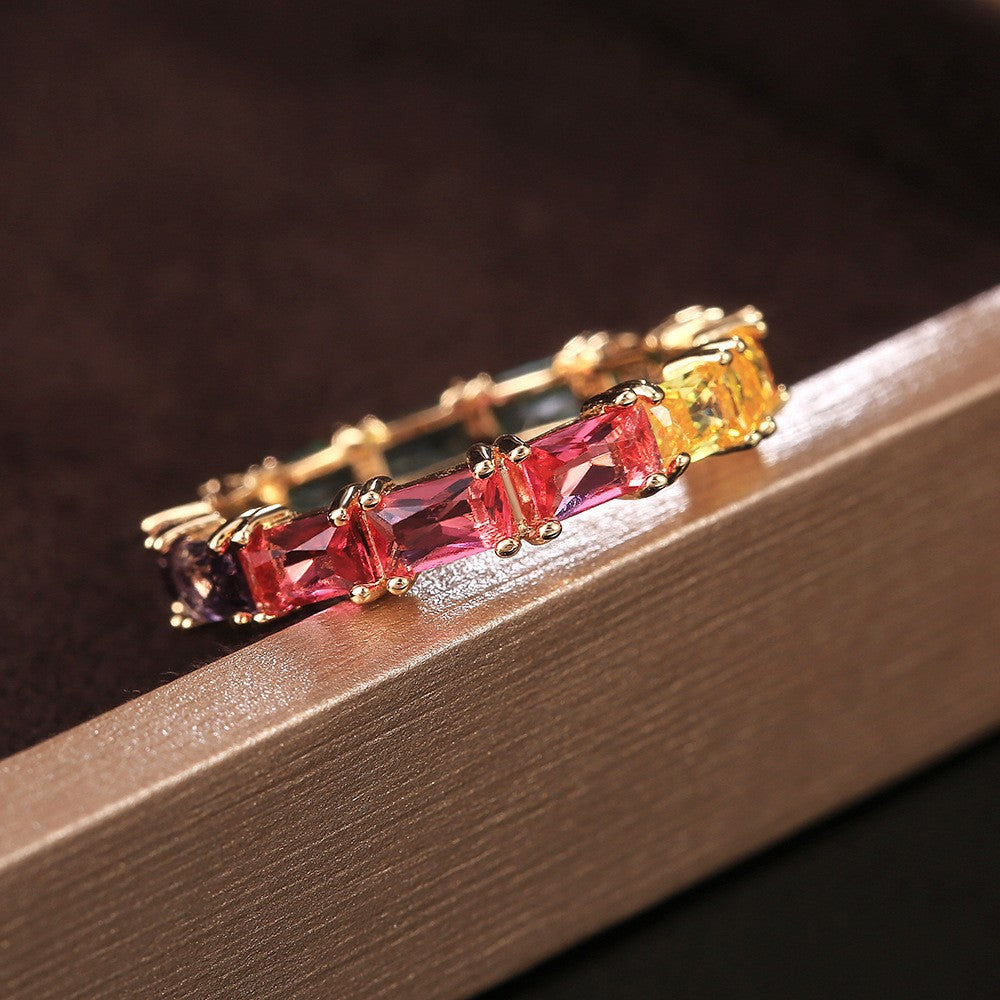 Rainbow Coloured Ladies' Ring