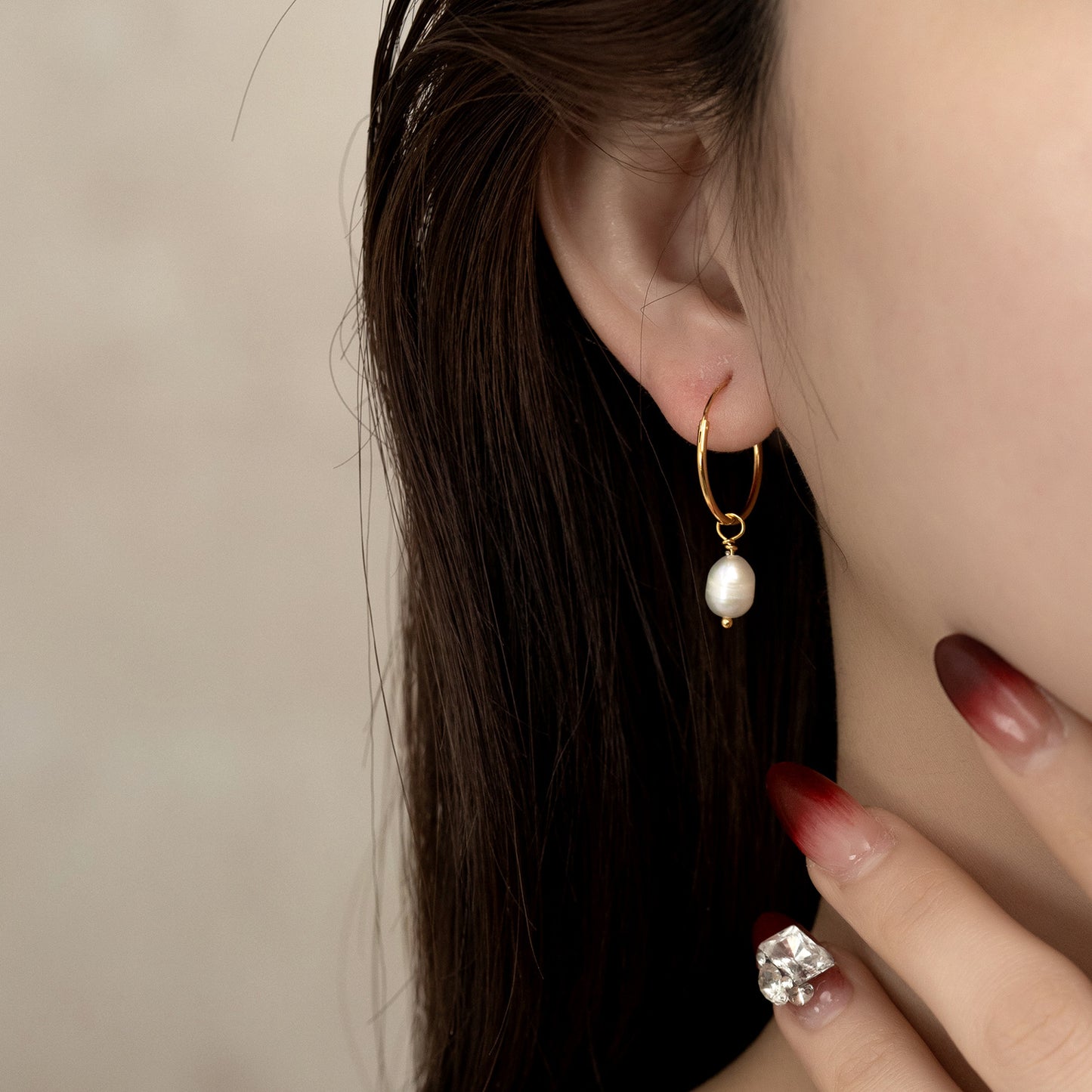 s925 Versatile Baroque Pearl Earrings, stylish ear les and earrings