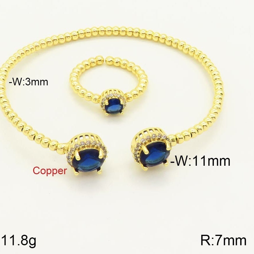 18K Micro-Inlaid Adjustable Colour Bracelet
