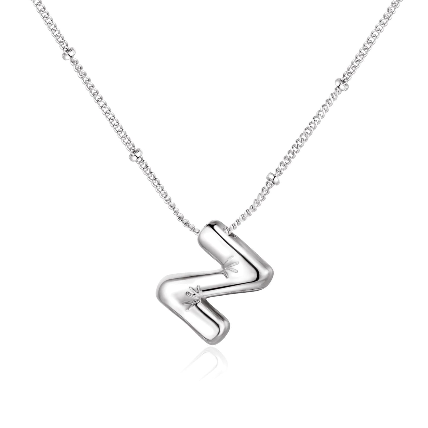 18K balloon letter silver bubble 26 English pendant ornaments