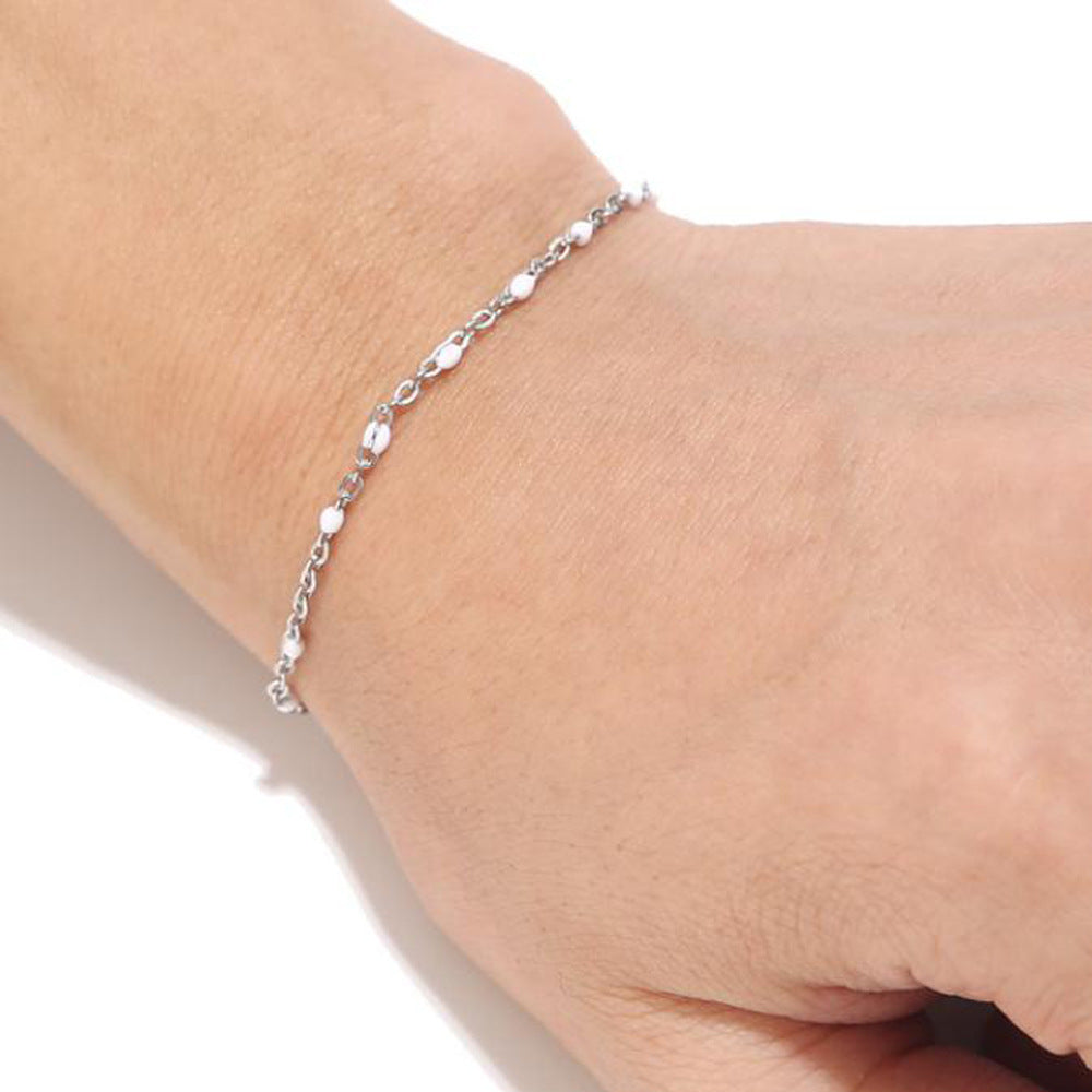 Bohemian Enamel Bead Chain Couple Bracelet