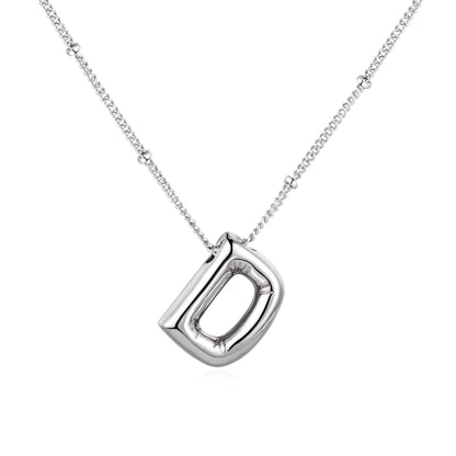 18K balloon letter silver bubble 26 English pendant ornaments